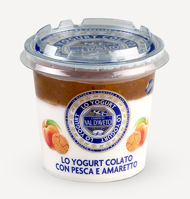 yogurt pesca e amaretto val d'aveto