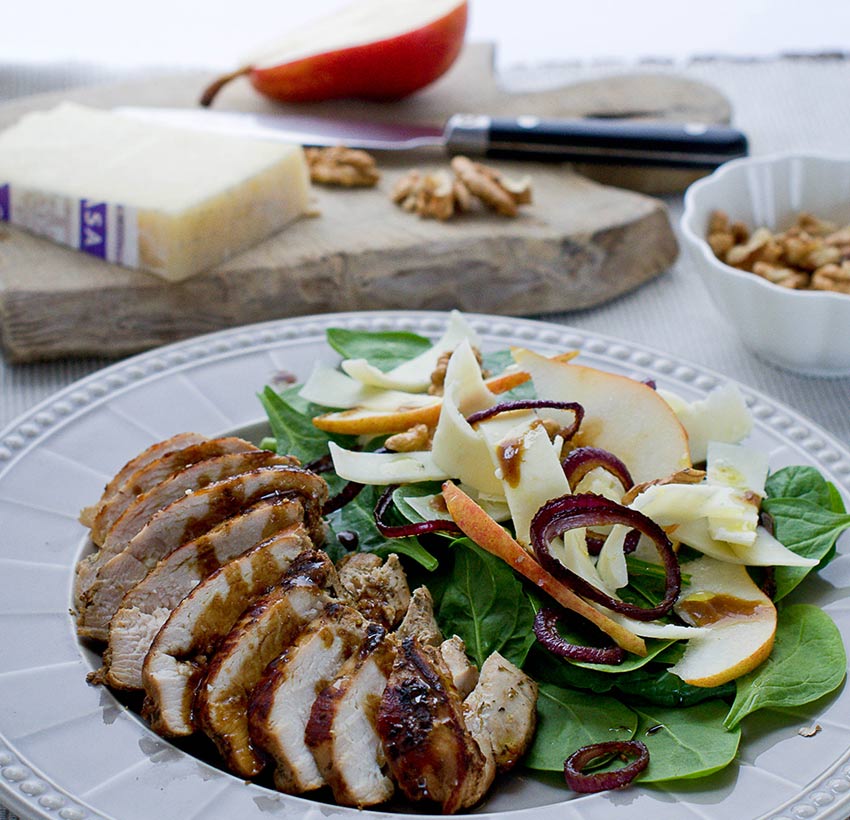 Insalata di pollo pere noci e San Ste' Val d'Aveto