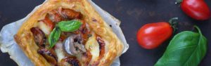 Quiche caprese con acciughe parallasse