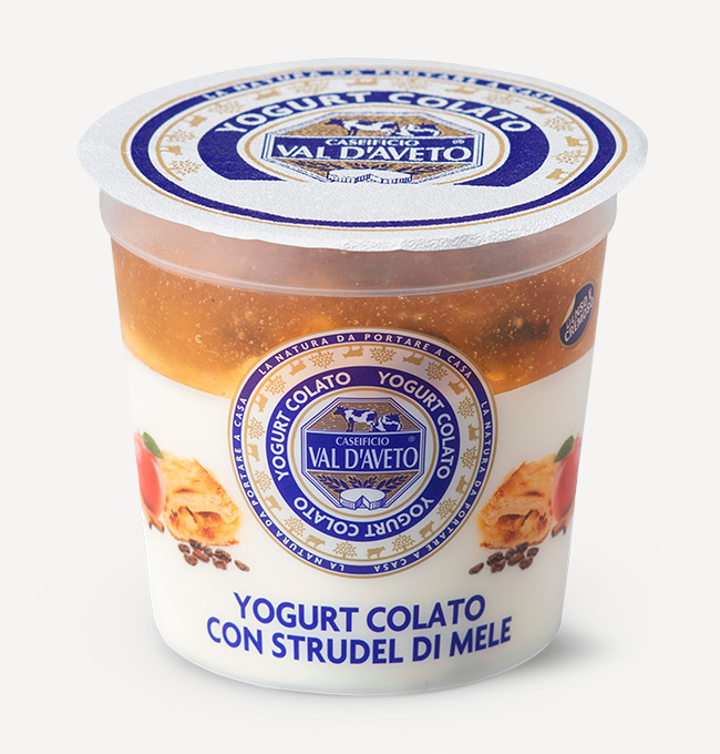 yogurt colato strudel di mele-caseificio Val d'Aveto categoria