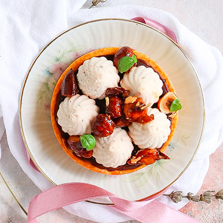 TARTELLETTE CON CIOCCOLATO E PRALINATO CROCCANTE sm