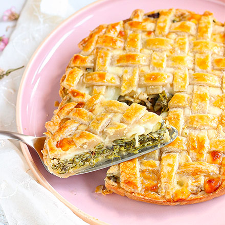 TORTA RUSTICA CON VERDURE DI STAGIONE E FORMAGGIO