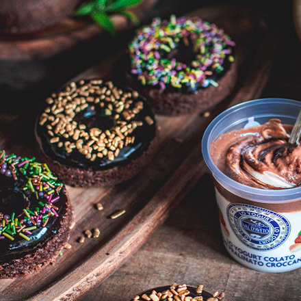 CIAMBELLE CON YOGURT CIOCCOLATO