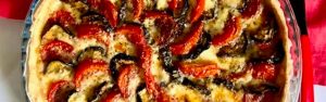 TORTA SALATA CON POMODORINI MELANZANE E CRESCENZA ps
