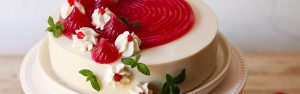 BAVARESE AL CIOCCOLATO BIANCO E YOGURT CON MELAGRANA ps