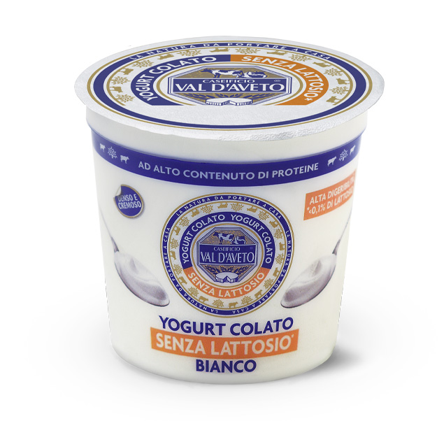 yogurt bianco colato senza lattosio Val d'Aveto