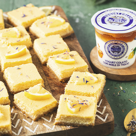 Barrette di cheesecake allo yogurt