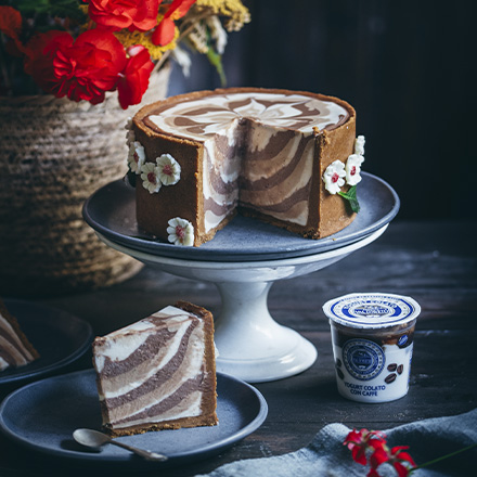 Cheesecake mocaccino con Yogurt Colato con Caffè