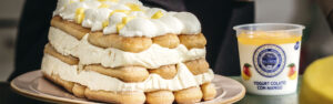 Mattonella savoiardi con yogurt con mango