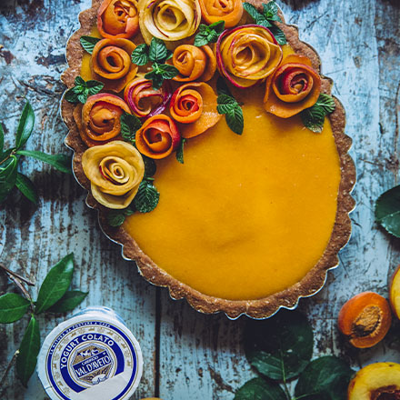 Tart cocco con panna cotta allo yogurt mango