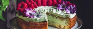 Torta lamponi pistacchio
